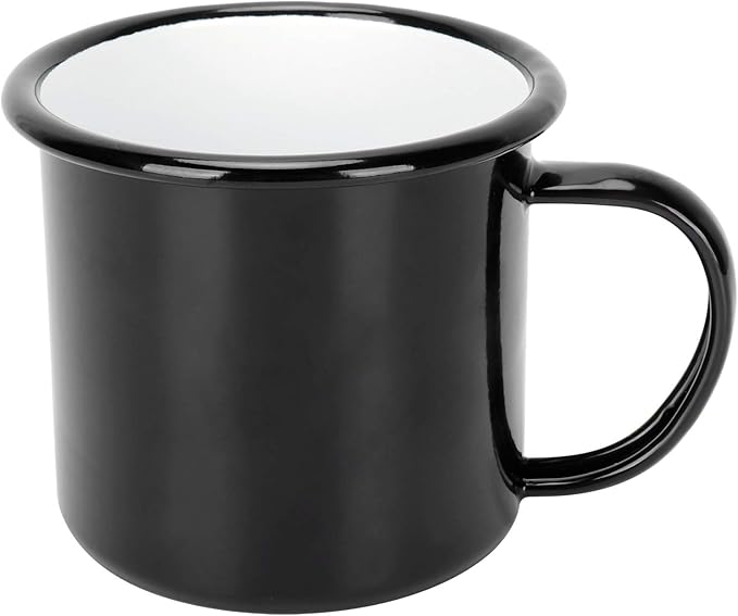 Camping Mug schwarz Personalisierbar