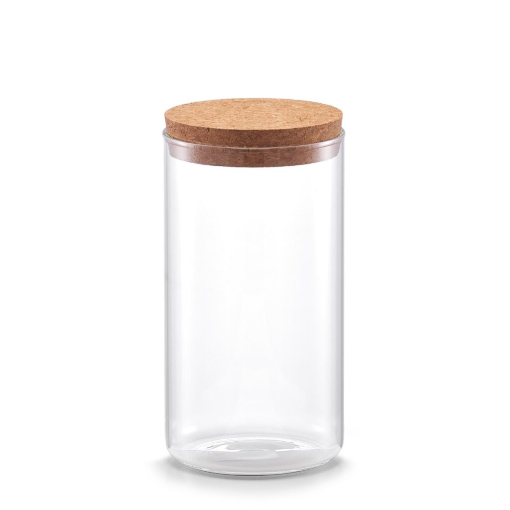 Personalisierbares Vorratsglas mit Korkdeckel