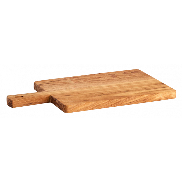 Schneidbrett Teakholz mit Griff 35x19cm